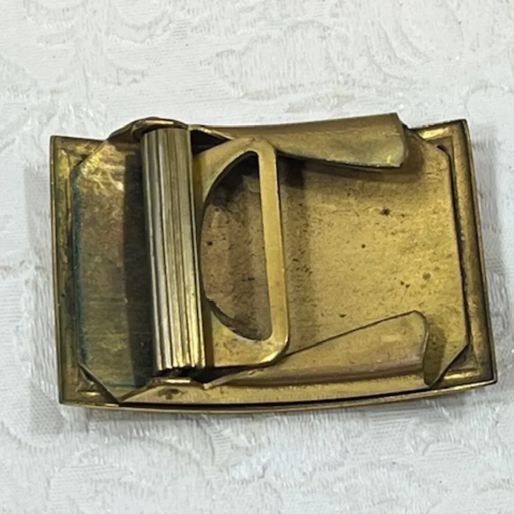 VTG The Johns Hopkins University 1950's Baltimore Brass Belt Buckle 2